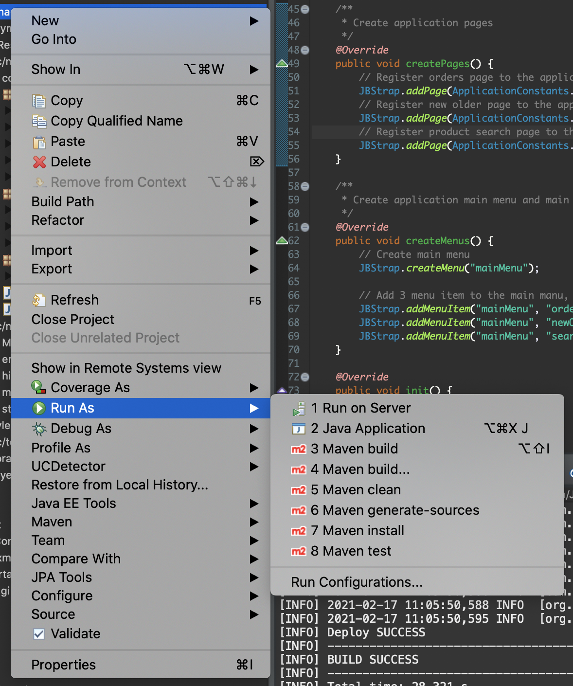 Eclipse project settings 2