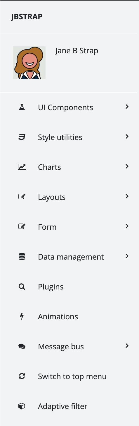 Navbar component