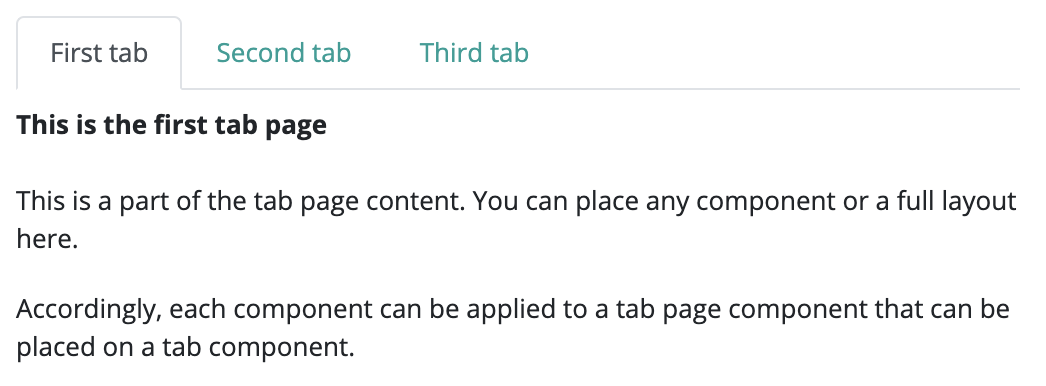 Tab component